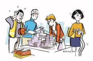 Dessin d'équipe, besoins et objectifs d'un space planning.