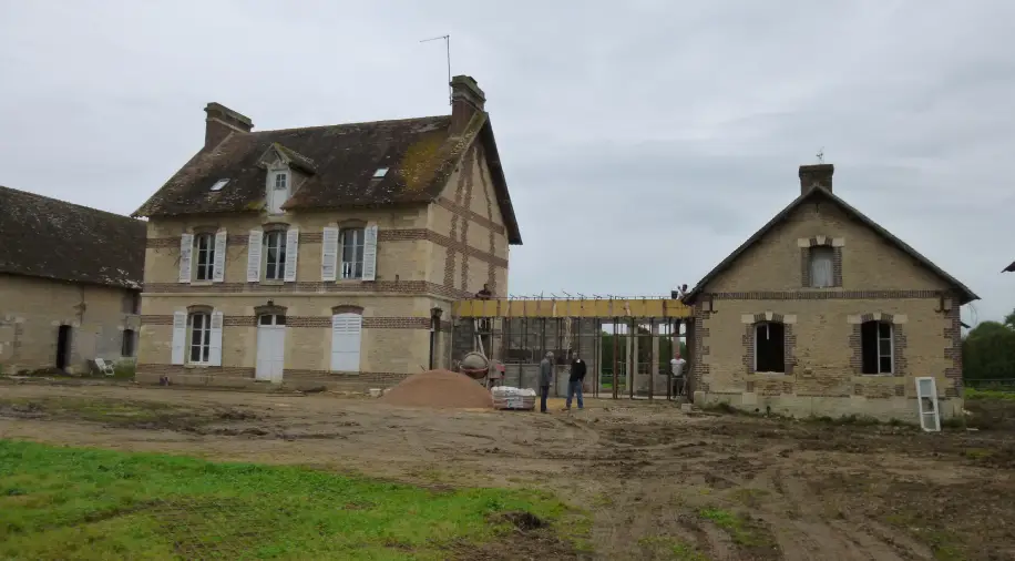 Travaux d'agrandissement en Normandie